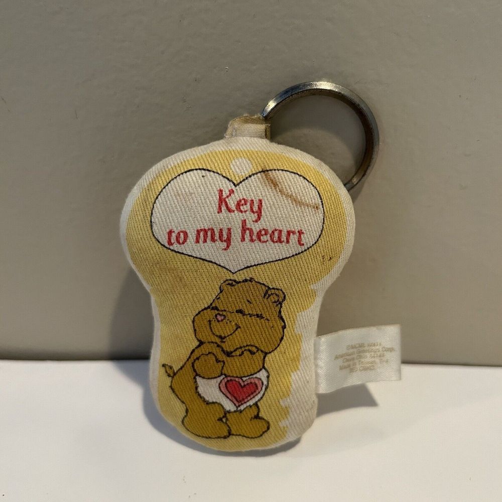Care Bears Retro‎ VINTAGE "Key To My Heart" Keychain